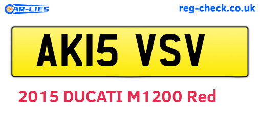 AK15VSV are the vehicle registration plates.