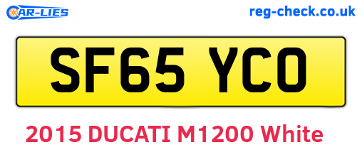 SF65YCO are the vehicle registration plates.