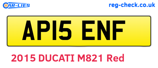 AP15ENF are the vehicle registration plates.