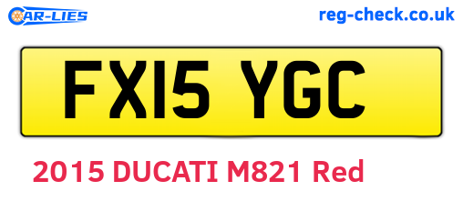 FX15YGC are the vehicle registration plates.