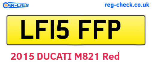 LF15FFP are the vehicle registration plates.