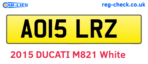 AO15LRZ are the vehicle registration plates.