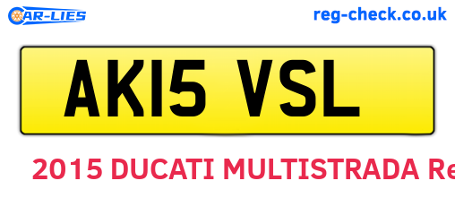 AK15VSL are the vehicle registration plates.