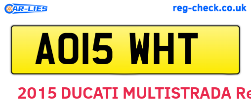 AO15WHT are the vehicle registration plates.