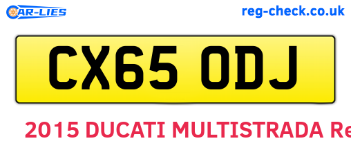 CX65ODJ are the vehicle registration plates.