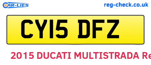 CY15DFZ are the vehicle registration plates.