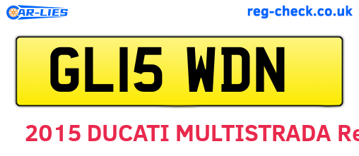 GL15WDN are the vehicle registration plates.