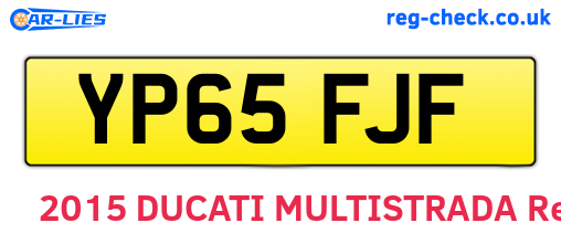 YP65FJF are the vehicle registration plates.