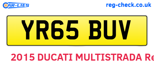 YR65BUV are the vehicle registration plates.