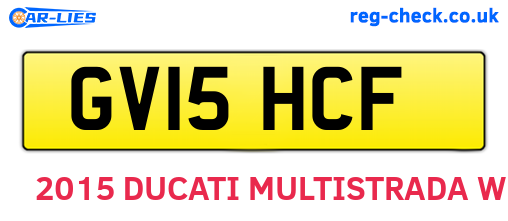 GV15HCF are the vehicle registration plates.