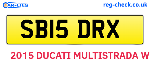 SB15DRX are the vehicle registration plates.