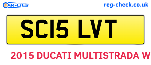 SC15LVT are the vehicle registration plates.