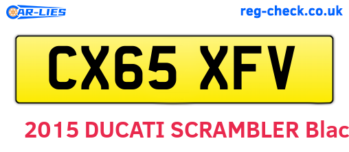 CX65XFV are the vehicle registration plates.