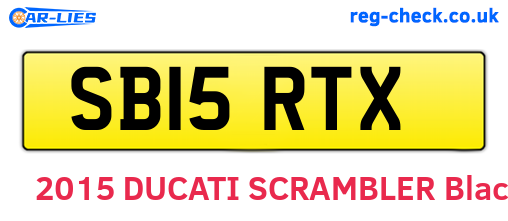 SB15RTX are the vehicle registration plates.