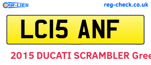 LC15ANF are the vehicle registration plates.