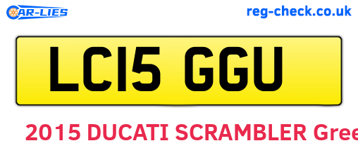 LC15GGU are the vehicle registration plates.