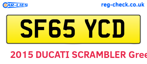 SF65YCD are the vehicle registration plates.