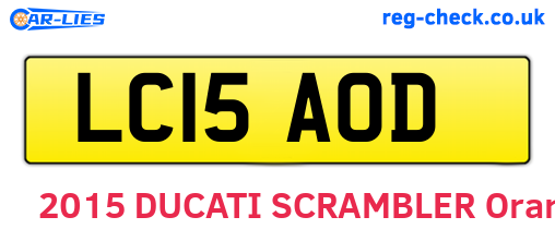 LC15AOD are the vehicle registration plates.