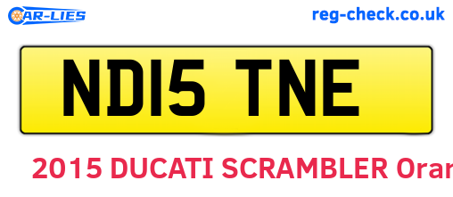 ND15TNE are the vehicle registration plates.