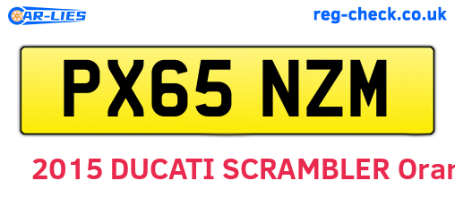 PX65NZM are the vehicle registration plates.