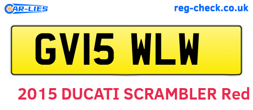GV15WLW are the vehicle registration plates.