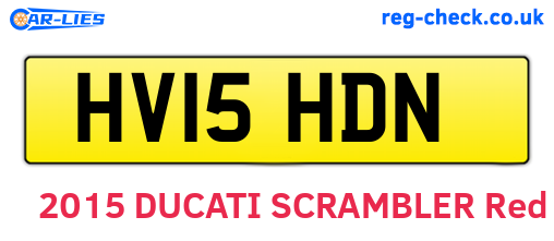 HV15HDN are the vehicle registration plates.