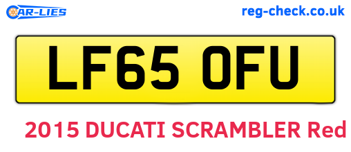 LF65OFU are the vehicle registration plates.