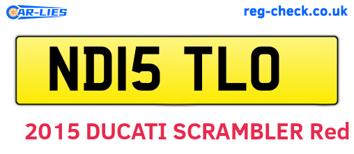 ND15TLO are the vehicle registration plates.