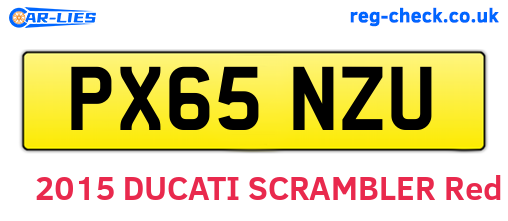 PX65NZU are the vehicle registration plates.