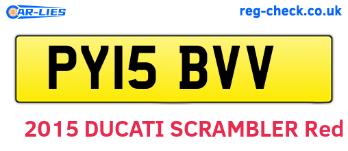 PY15BVV are the vehicle registration plates.