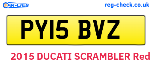 PY15BVZ are the vehicle registration plates.