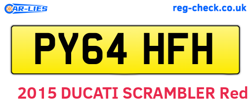 PY64HFH are the vehicle registration plates.