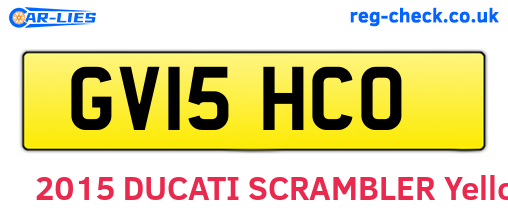GV15HCO are the vehicle registration plates.