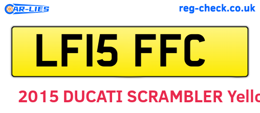 LF15FFC are the vehicle registration plates.