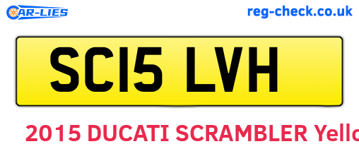 SC15LVH are the vehicle registration plates.