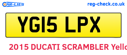 YG15LPX are the vehicle registration plates.