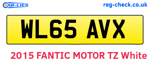 WL65AVX are the vehicle registration plates.