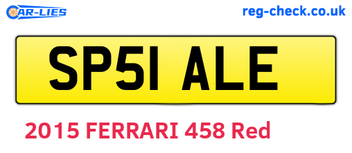 SP51ALE are the vehicle registration plates.