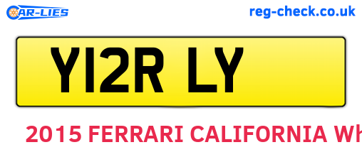 Y12RLY are the vehicle registration plates.