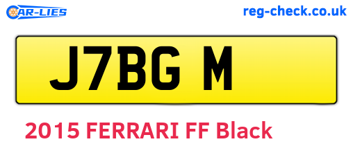 J7BGM are the vehicle registration plates.