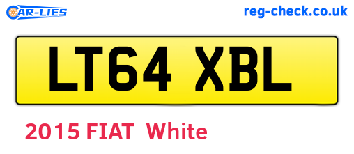 LT64XBL are the vehicle registration plates.