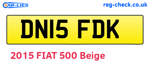 DN15FDK are the vehicle registration plates.