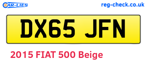 DX65JFN are the vehicle registration plates.
