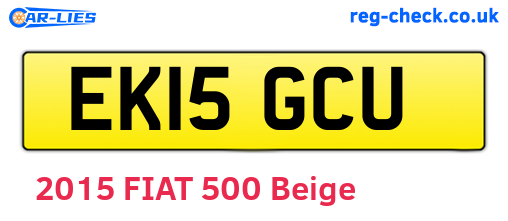 EK15GCU are the vehicle registration plates.