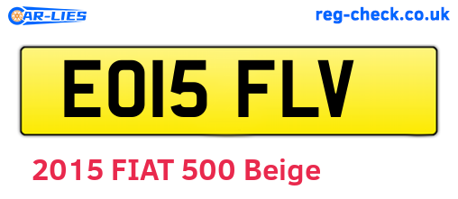 EO15FLV are the vehicle registration plates.