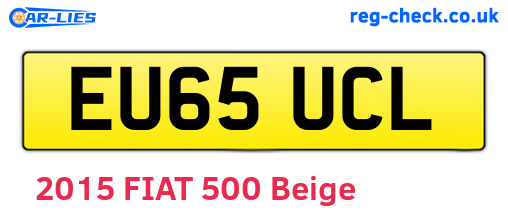 EU65UCL are the vehicle registration plates.