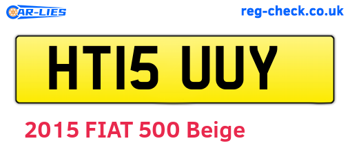 HT15UUY are the vehicle registration plates.
