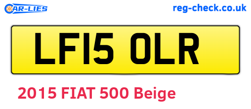 LF15OLR are the vehicle registration plates.
