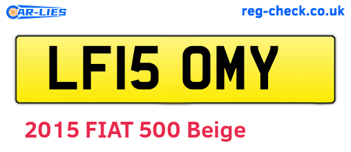 LF15OMY are the vehicle registration plates.