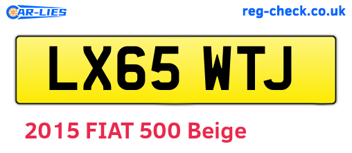LX65WTJ are the vehicle registration plates.